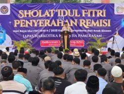 Lapas Narkotika Pamekasan Gelar Shalat Ied dan Berikan Remisi untuk Warga Binaan