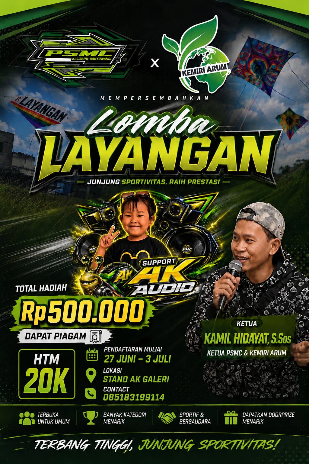 Lomba Layang-layang Meriahkan Sambut Panen Raya Kopi 2026 di Banyuanyar, Diikuti Puluhan Peserta
