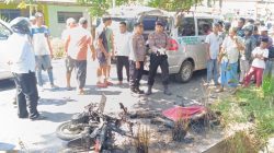 Motor Bawa Jeriken BBM Tabrak Pikap di Palengaan, Pengendara Tewas Terbakar