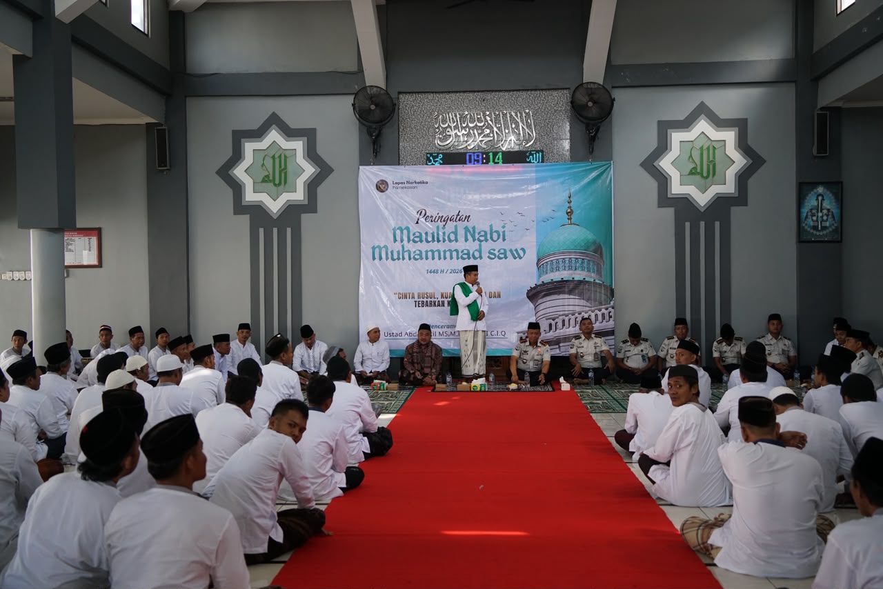 Peringati Maulid Nabi, Lapas Narkotika Pamekasan Tekankan Perubahan Diri Warga Binaan